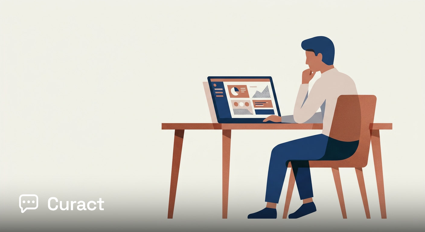A remote team member contemplating data during a structured virtual meeting.